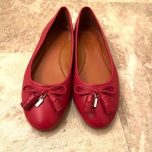 Red Coach flats in excellent condition | women’s size 7